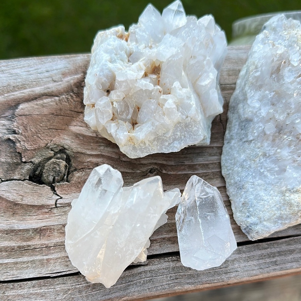 Natural White Quartz Crystals Random 5# of beautiful crystals mined by me! - Picture 2 of 8